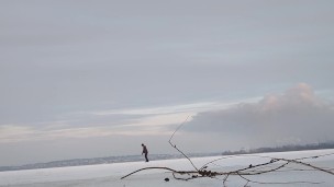 End of the day. Winter walk