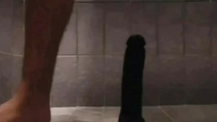 Playing deep inside my ass with my big black toy on different positions