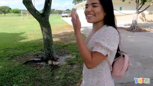 YNGR - Big Booty Latina Summer Col Tries A BBC For The First Time