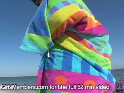 She Swims Naked On A Public Beach & Pumps Gas Topless