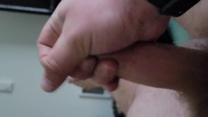 Rubbing cum on my tummy