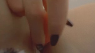Peach Panties Reveal Sweet Pussy