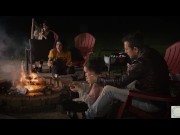 Cock sucking around the fire 2/16