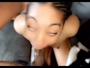 Oooh baby let’s decorate starting with my face and the wall cum all over my cute face ebony facial  10/16