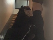 【野外フェラ】地雷系素人カップルがマンションの階段で主観フェラ抜き Outdoor blowjob amateur couple blowjob on the stairs of their apt 11/16