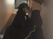 【野外フェラ】地雷系素人カップルがマンションの階段で主観フェラ抜き Outdoor blowjob amateur couple blowjob on the stairs of their apt 2/16
