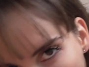 The brunette beast sucks my balls completely dirty until I wank the whole hot fuck broth in her face. 10/16