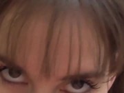 The brunette beast sucks my balls completely dirty until I wank the whole hot fuck broth in her face. 11/16