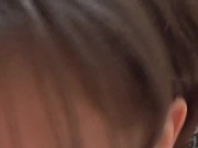 The brunette beast sucks my balls completely dirty until I wank the whole hot fuck broth in her face. 14/16