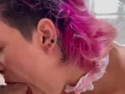 Good girl giving daddy sloppy head 2/16