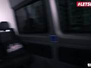 BUMSBUS - Brunette Porn Star Lullu Gun Picks Up Two Guys To Fuck Them - LETSDOEIT 11/16