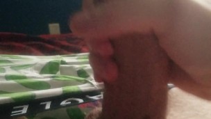 Playing with my lotioned up cock to hentai