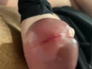 He ask for help !! Big cock try to cum UK 14/16