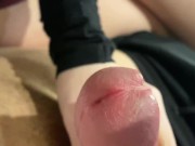 He ask for help !! Big cock try to cum UK 15/16