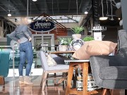 Pierced Tits on Display While Furniture Shopping - Public Tits Flash - Topless Under Jacket 7/16