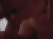 Cumshots over the wife tits from her sucking me 4/16