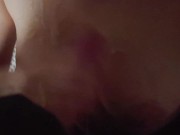 Cumshots over the wife tits from her sucking me 9/16