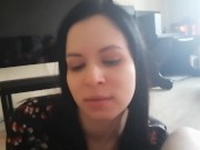 Ублажила Хозяина своим Ртом по самые яйца глубоко глотая и поедая его Сперму 4/16