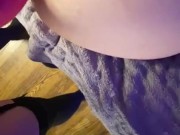 Cute Girls POV while destroying his ass with her huge cock