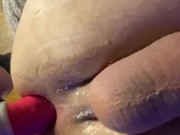 Cute Girls POV while destroying his ass with her huge cock 8/16