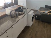 Fucking maid dressing an apron with anal plug 1/16