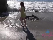 Coastal GFE Experience hanging with Alina West and touching/playing with her pussy on the beach and 10/16