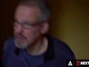 Fun-Sized Brunette Fucks Her Stepdad's BFF 1/16