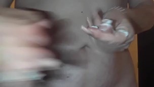 hot redhead spreading vanilla flavored cream...