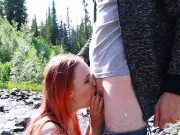Teen redhead girl wanted sex and creampie in outdoors! 2/16