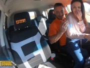 FakeDrivingSchool Small Tits Babe Screws Instructor in Public 6/16