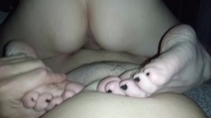 I ride a stranger's cock and he loves to see my feet