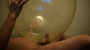 Balloon fuck and cum