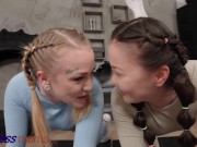 Fitness Rooms Wild threesome with horny petite Asian Luna Truelove and Dutch blonde Chrystal Sinn 4/16