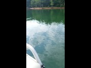 MILF Public Sex on Boat on Lake – cum shot on tattoo 5/16