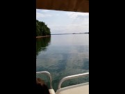 MILF Public Sex on Boat on Lake – cum shot on tattoo 7/16