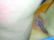 My husband eats his own cum from my pussy (close up pussy fuck and clean up) 14/16