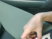 Making myself cum waiting to get an oil change 13/16