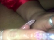 Wife playing in my dick hole 10/16