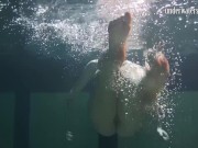 Siskina and Polcharova strip nude underwater 13/16