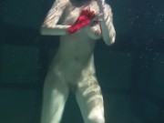 Siskina and Polcharova strip nude underwater 3/16