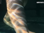 Siskina and Polcharova strip nude underwater 9/16