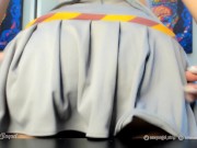 Harry Potter cosplay girl hogwarts uniform time bar jerk off game, try not to cum challenge 11/16