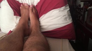 I touch myself I want you to love me - Manlyfoot - Hard dick rubbing inside shorts 🩳