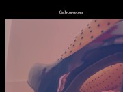 Side view of heels with nylons and more!  15/16