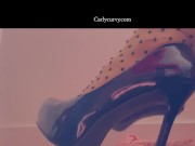 Side view of heels with nylons and more!  4/16