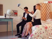 VIPSEXVAULT - Petite Brunette Arwen Gold Relaxes With A Hot Threesome Fuck 4/16