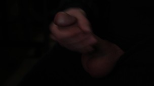 BIG COCK UNLOADS IN DARK ROOM CUMSHOT