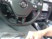 Public bitch quick blowing stranger in car on parking with so small dick he cannot fuck her 16/16