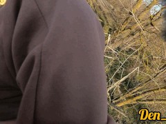 hard anal sex on the street with a cute green-haired girl in a jacket with glasses cum on her face a