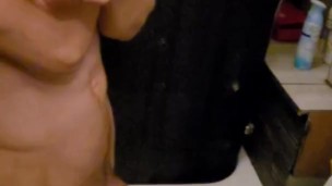 Little stroking before shower, sometimes I'll "accidently" forget the door is open. 